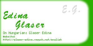edina glaser business card